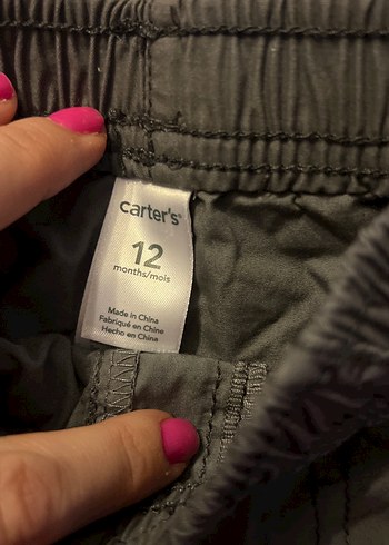 Gri Düğmeli Erkek Bebek Kısa Kollu Takım 6-12 ay - Görsel 5