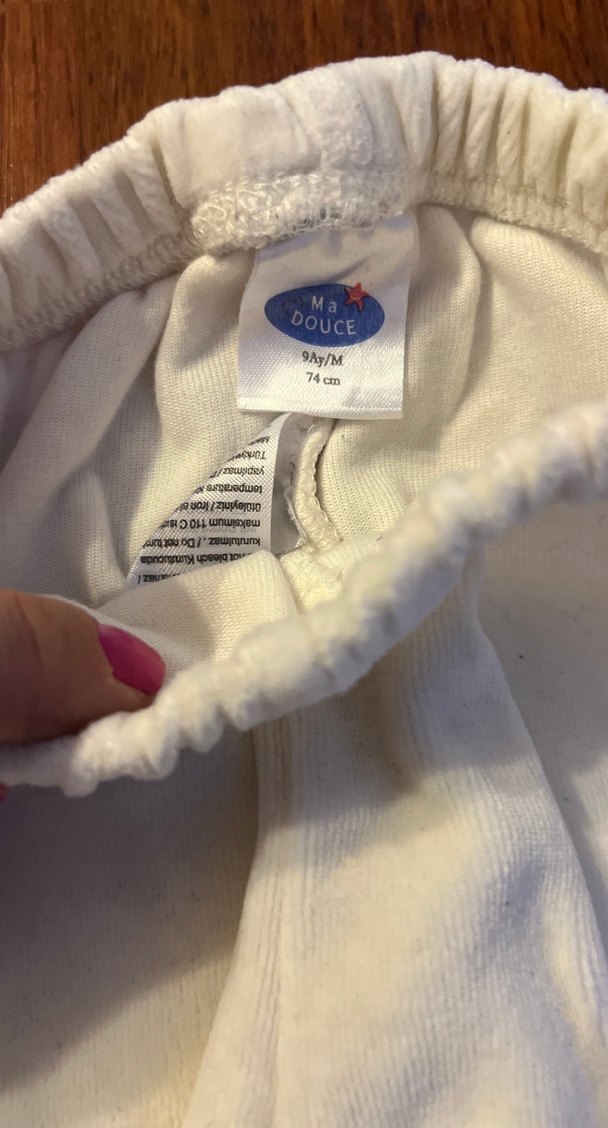 Kız Bebek 2'li Pamuklu Pantolon patikli patiksiz kadife - Görsel 3