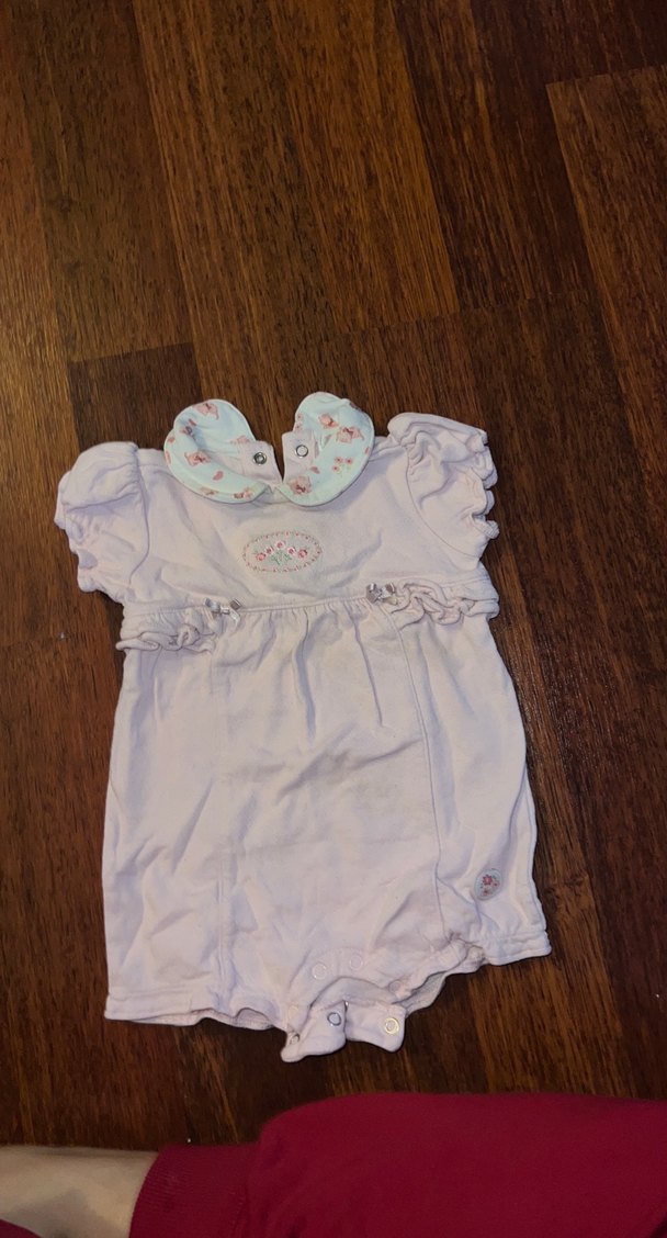 Nakışlı Fırfırlı Bebek Kız Tulum - Görsel 3