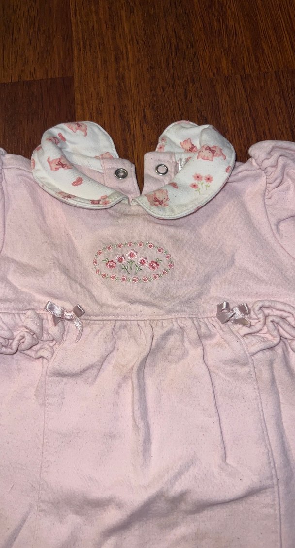 Nakışlı Fırfırlı Bebek Kız Tulum - Görsel 2