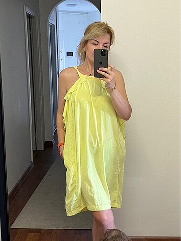 H&M Neon yazlık elbise