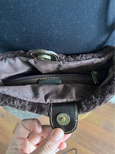 Orjinal deri güderi süet çanta - Görsel 6