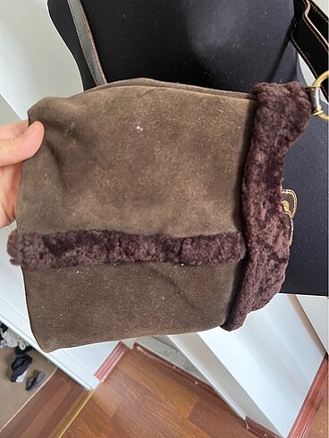 Orjinal deri güderi süet çanta - Görsel 8