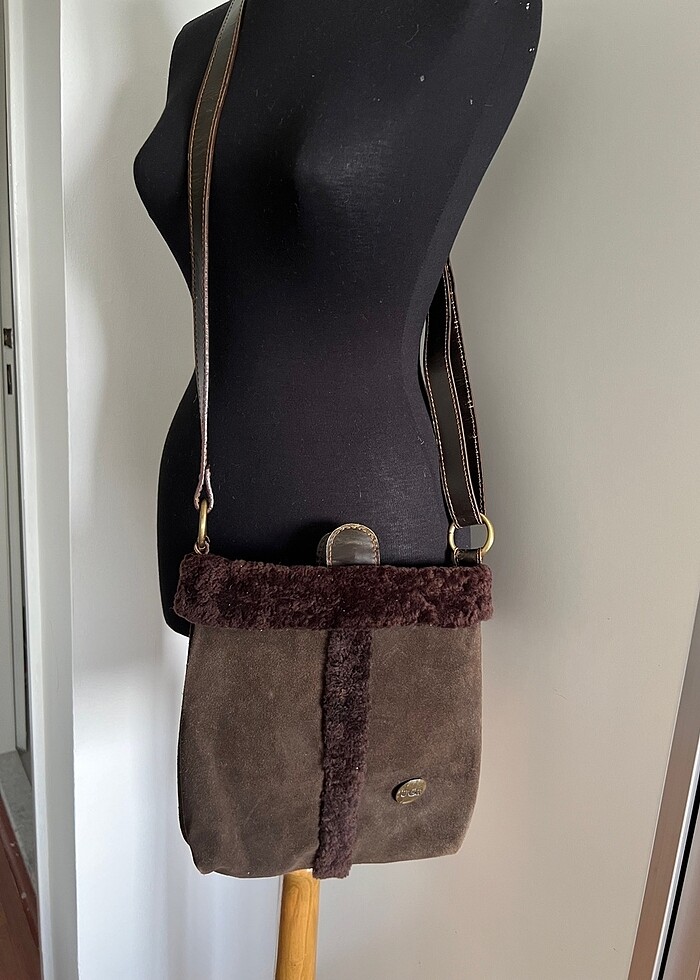 Orjinal deri güderi süet çanta - Görsel 2