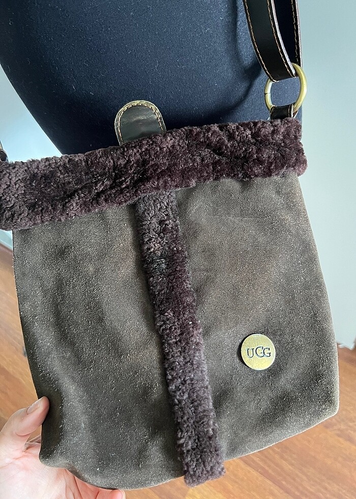 Orjinal deri güderi süet çanta - Görsel 5