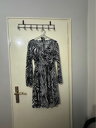 Zebra Yumuşak Kumaş Elbise