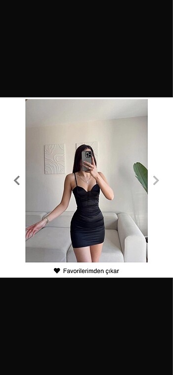 Saten Büzgülü Elbise