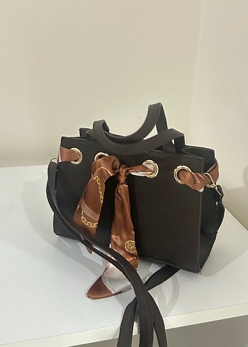 Kahverengi Deri Tokalı Kadın Çanta - Görsel 2