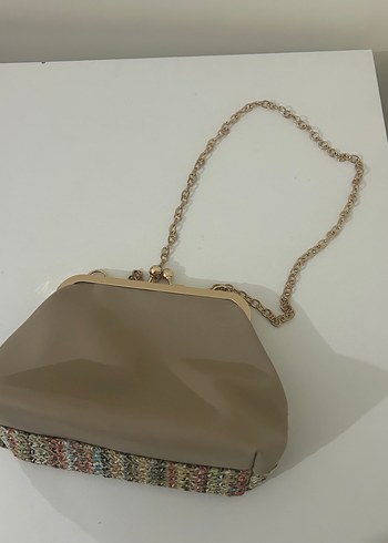 Zincir Detaylı Triko Çanta - Görsel 2