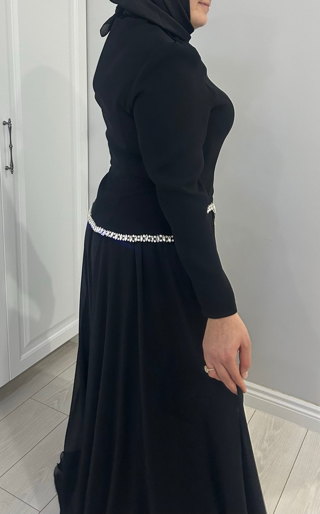 Siyah Abiye Elbise - Görsel 3