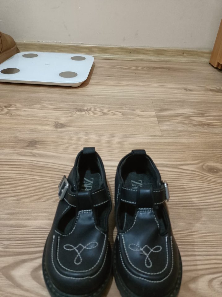 Çocuk Siyah Tokalı Goth Ayakkabı - Görsel 3