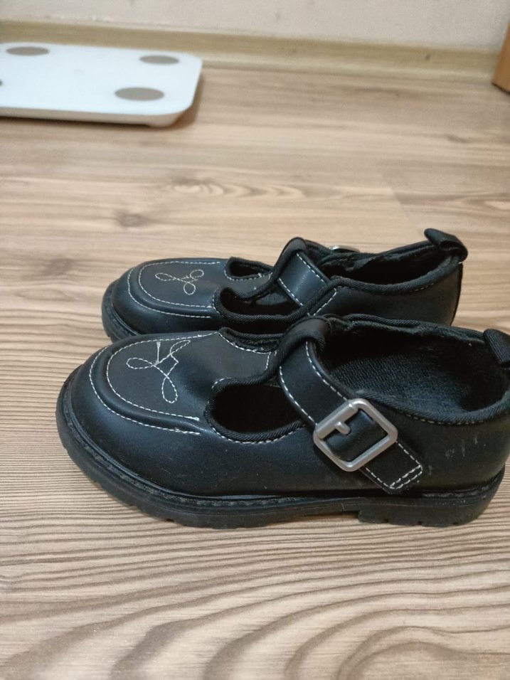 Çocuk Siyah Tokalı Goth Ayakkabı - Görsel 2