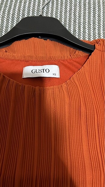 xs Beden turuncu Renk GUSTO ELBİSE