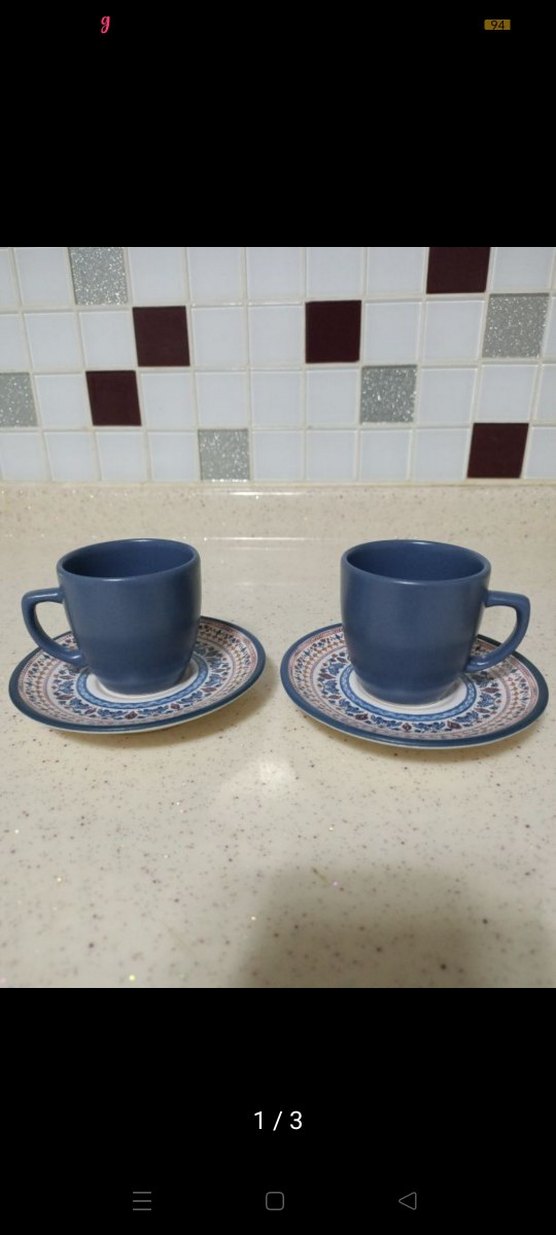 kahve fincanı seramik 2 kişilik - Görsel 2