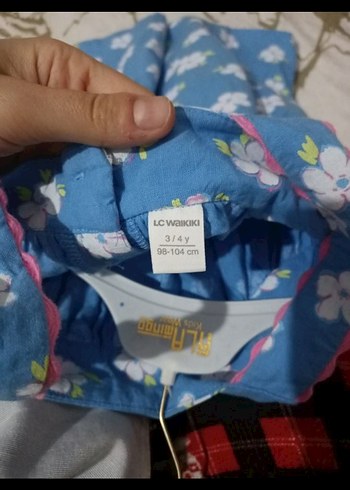 Mavi Çiçek Desenli Kız Elbisesi - Görsel 2