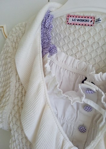 Kız Çocuk Mor Bolero ve Elbise Seti - Görsel 4