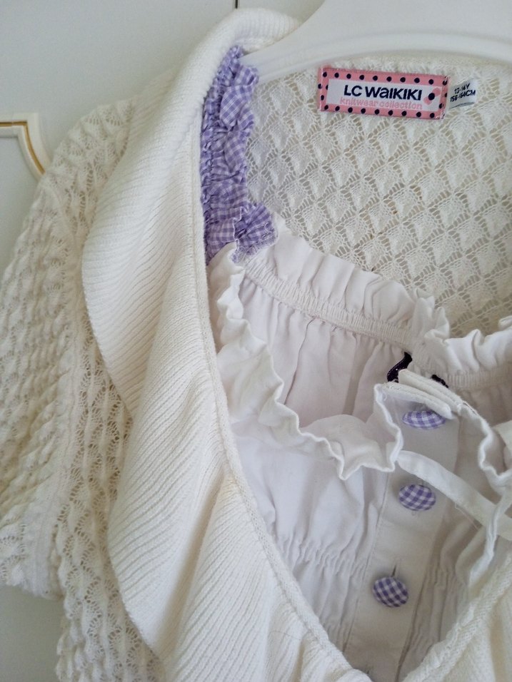 Kız Çocuk Mor Bolero ve Elbise Seti - Görsel 4