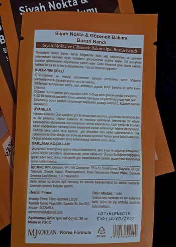 Eféro Siyah Nokta ve Gözenek Bakım Bandı - Görsel 2