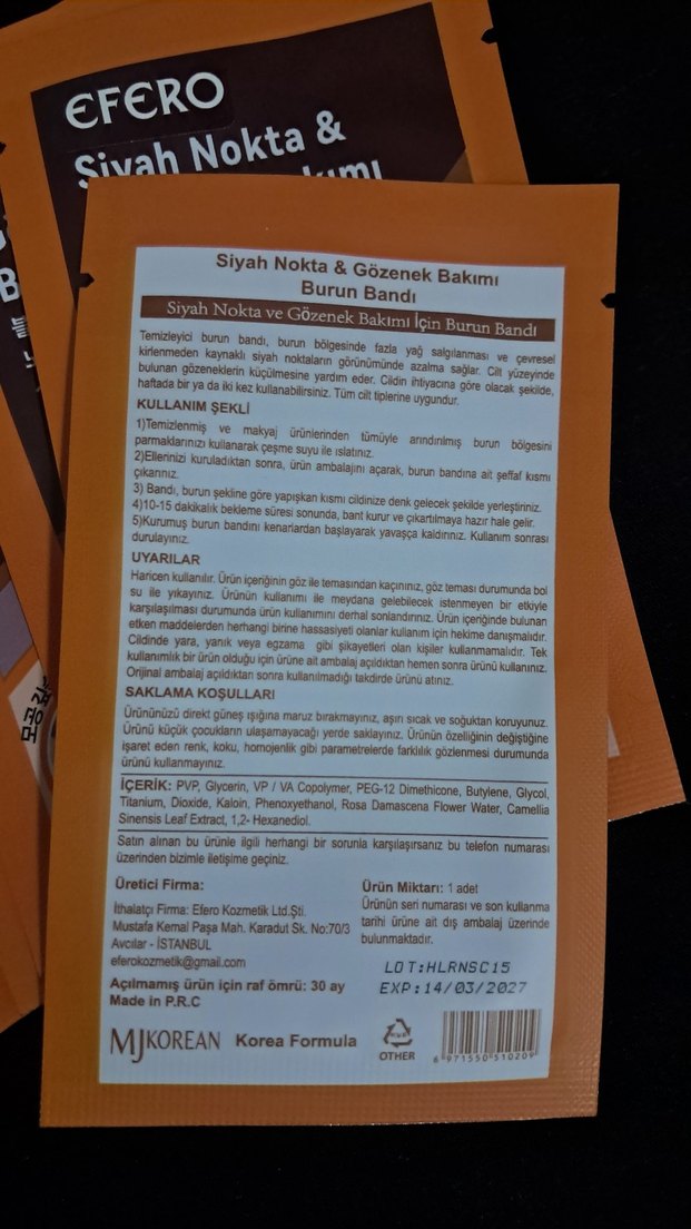 Eféro Siyah Nokta ve Gözenek Bakım Bandı - Görsel 2