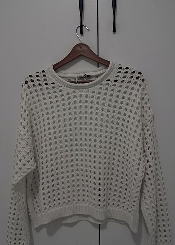 Beyaz Triko Kadın Kazak - Görsel 2