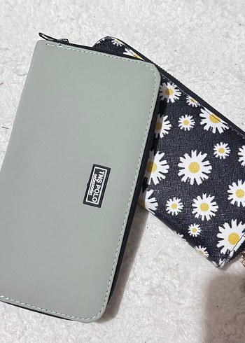 2 cüzdan fiyatı Gri Fermuarlı Kadın Clutch Cüzdan