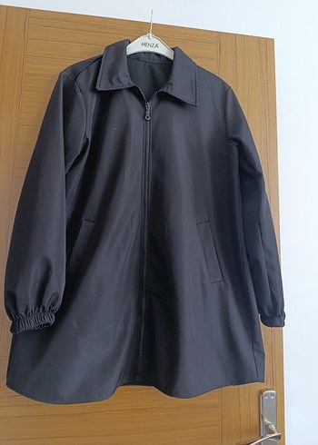 diğer Beden Siyah Midi Boy Fermuarlı Ceket standart beden