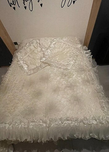 Çift kişilik çeyizlik GELİNLİK YATAK ÖRTÜSÜ - Görsel 6