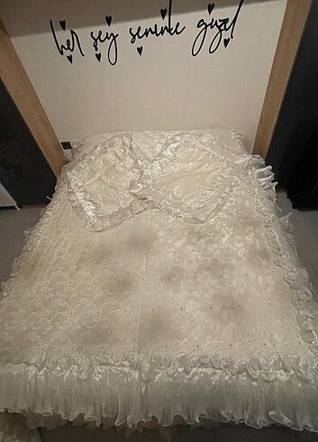 Çift kişilik çeyizlik GELİNLİK YATAK ÖRTÜSÜ - Görsel 8