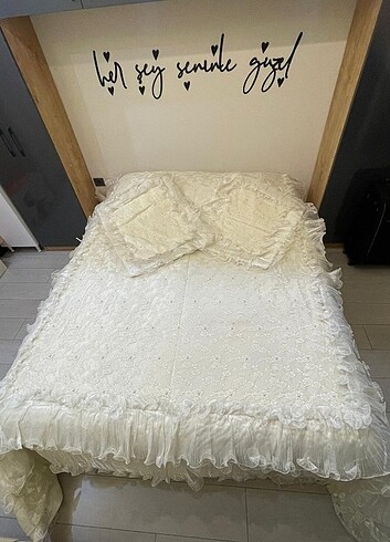 Çift kişilik çeyizlik GELİNLİK YATAK ÖRTÜSÜ - Görsel 9