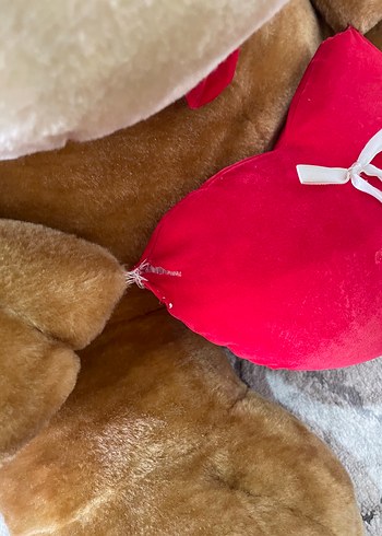  Beden Kahverengi Peluş Oyuncak Köpek Kalpli
