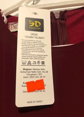 Bordo Uzun Kollu Salaş Kadın Elbise - Görsel 7