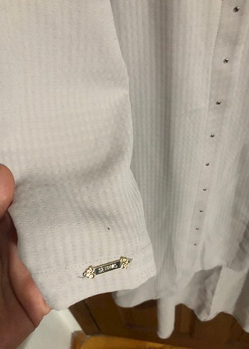 Bej Uzun Kollu Keten Tunik - Görsel 4