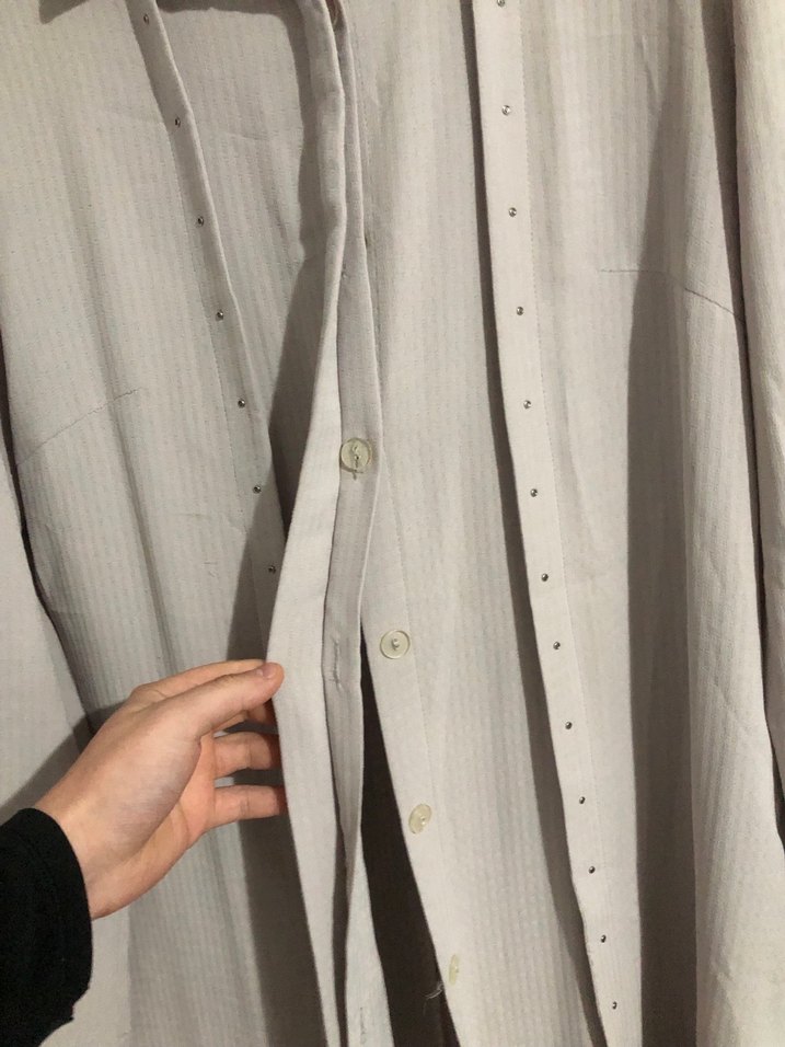 Bej Uzun Kollu Keten Tunik - Görsel 5