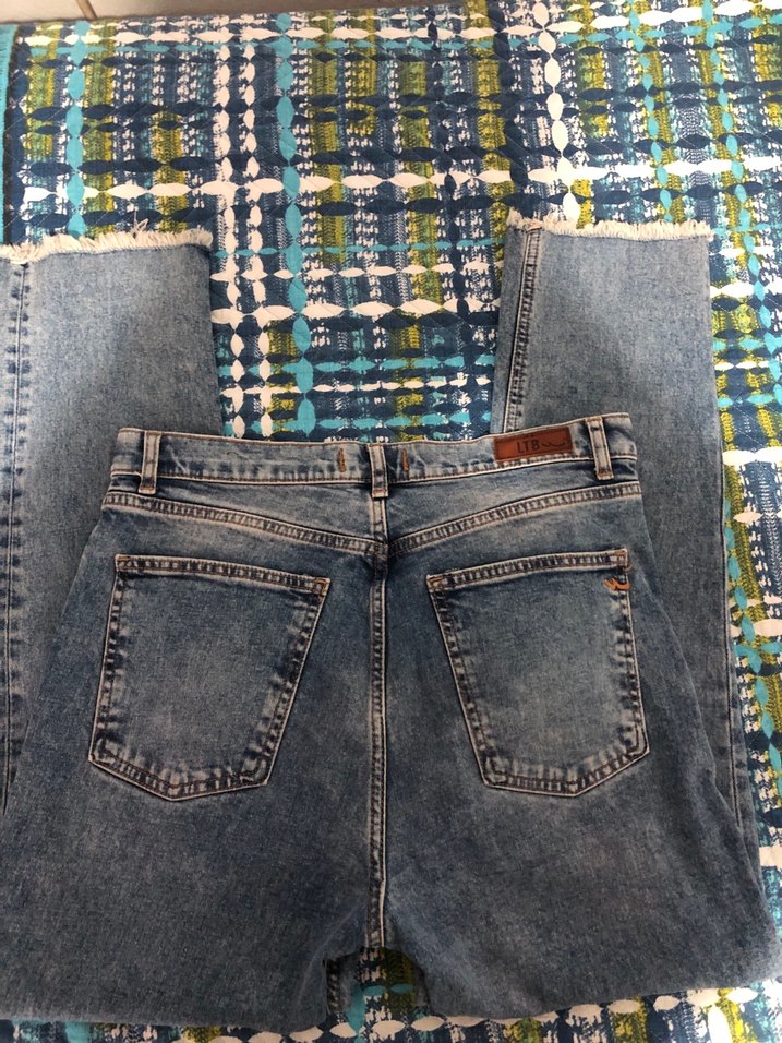 Gri-Mavi Bağlamalı Denim Kadın Jean - Görsel 5