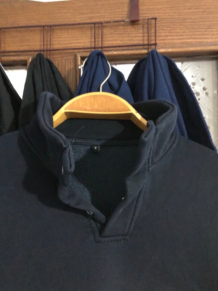 Düğmeli Yaka Detaylı Erkek Oversize Sweatshirt - Görsel 3