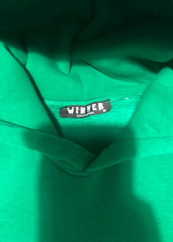 Yeşil Kapüşonlu Baskılı Erkek Sweatshirt - Görsel 4