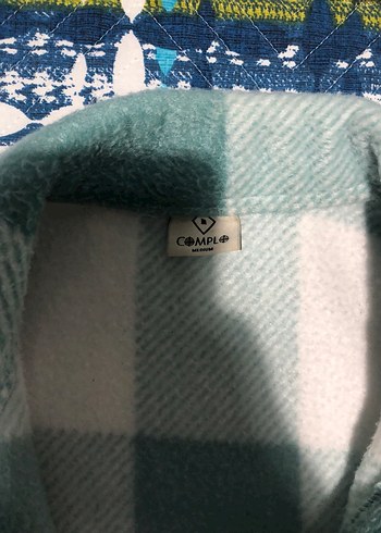 Düğmeli Uzun Kollu Turkuaz Ekose Gömlek - Görsel 4