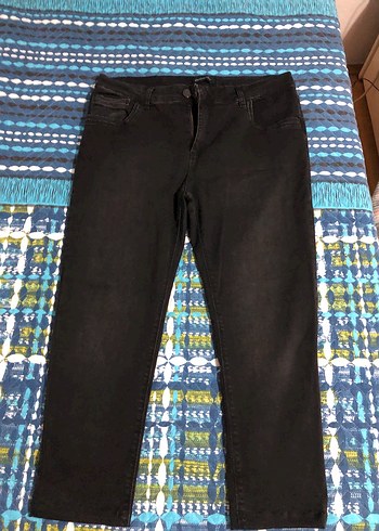 Siyah, Kuşaklı, Regular Fit Kadın Kot Pantolon - Görsel 2