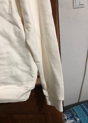 Beyaz Kadın Uzun Kollu Sweatshirt - Görsel 6