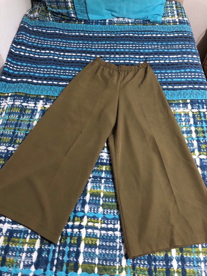 Kadın Kahverengi Bol Kesim Kumaş Pantolon - Görsel 2