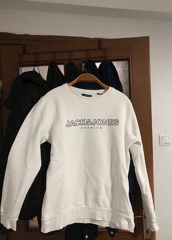 Jack&Jones Beyaz Baskılı Erkek Sweatshirt - Görsel 3