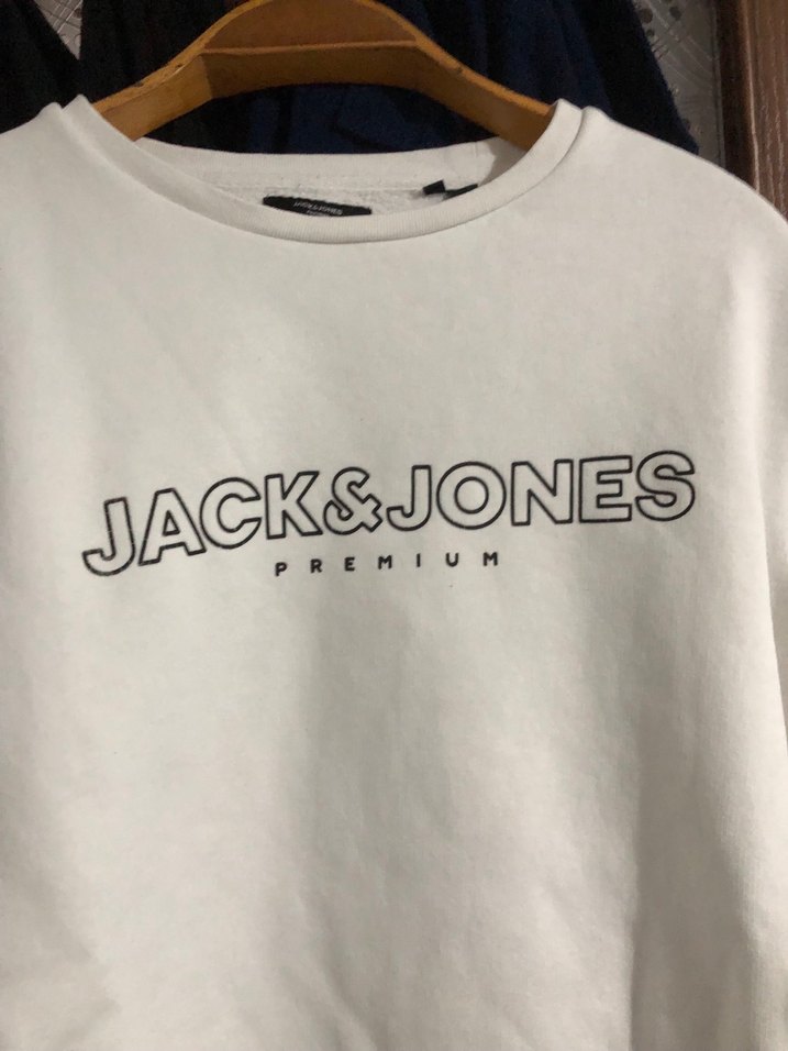Jack&Jones Beyaz Baskılı Erkek Sweatshirt - Görsel 2