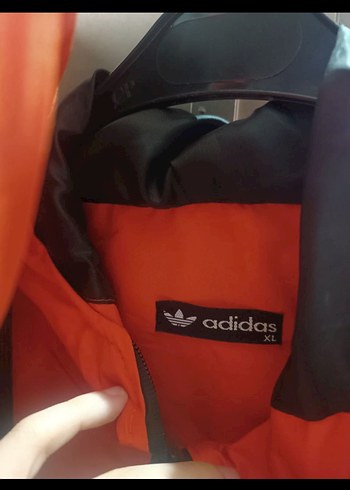 Adidas Turuncu Kapüşonlu Fermuarlı Erkek Ceket