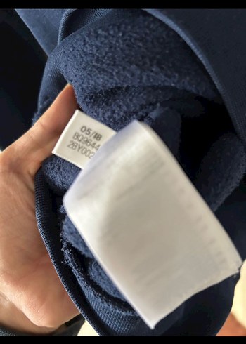 Erkek Mavi Kapüşonsuz Gri Baskılı Sweatshirt - Görsel 2