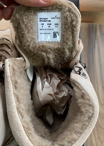 Nautica marka kadın bot. 38 beden ve rengi bej. Sıfır, orijinal - Görsel 6