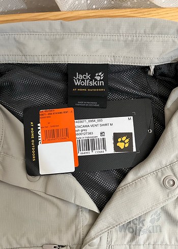 Jack Wolfskin marka outdoor gömlek. M beden ve gri renk. - Görsel 6