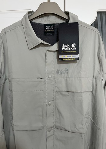 Jack Wolfskin marka outdoor gömlek. M beden ve gri renk. - Görsel 2