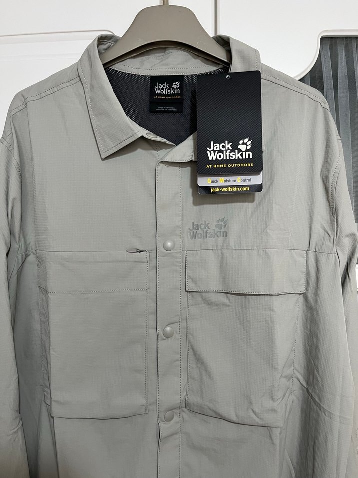 Jack Wolfskin marka outdoor gömlek. M beden ve gri renk. - Görsel 2