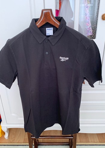 Reebok Siyah Erkek Polo Yaka Tişört L beden