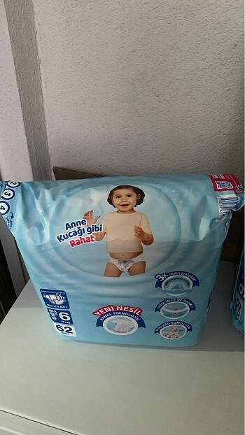 6 Beden: 16+ kg Beden Renk molfix 6 no numara bebek bezi 91 adet